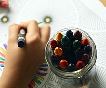 kids using crayon